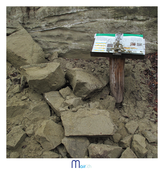 Eboulement sur le sentier Ritter (c) Mair.ch